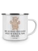 Mr. & Mrs. Panda Tasse Emaille Motivierender Fitness-Trainer mit... in Weiß