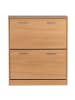 FineBuy Schuhschrank in Braun / Spanplatte / 75x24x87