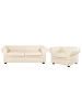 Beliani 2-tlg Sitzgruppe CHESTERFIELD in Beige/Braun