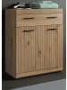Inn.Furn Kommode in Eiche Artisan 74 x 88 cm, Badschrank mit Rillenoptik
