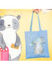 Mr. & Mrs. Panda shopping tasche Elefant Seifenblasen ohne Spruch in Sky Blue
