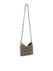 IZIA Damen Tasche Aus Perlen in Beige Mehrfarbig