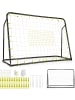 COSTWAY 2 in 1 Fußballtor & Rebounder für Kinder/Erwachsene in Schwarz