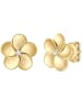 Rafaela Donata Ohrstecker Blume aus Sterling Silber mit Zirkonia in gelbgold