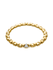Luxenter Armband aus 925er Sterlingsilber und Zirkonia, glänzend mit 18K Gelbgold-Finish