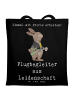 Mr. & Mrs. Panda Tragetasche Flugbegleiter Leidenschaft mit Spruch in Schwarz