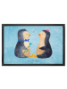 Mr. & Mrs. Panda Fußmatte Pinguin Pärchen ohne Spruch in Eisblau