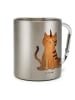 Mr. & Mrs. Panda Campingtasse Einhorn Katze ohne Spruch in Silber