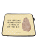 Mr. & Mrs. Panda Laptop Tasche Murmeltier mit Spruch in Gelb Pastell