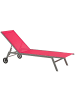 Beliani Gartenliege LEVANZO in Rot/Schwarz - (W) 64 x (H) 96 x (L) 198 cm