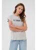 Kaffe T-Shirt kurzarm KAbine Regular fit in Grey mel. W. Black Deep Print