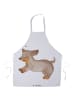 Mr. & Mrs. Panda Schürze Hund Dackel ohne Spruch in Weiß