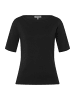 More & More klassisches Basic-Kurzarmshirt in black