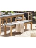 Beliani Gartenbank OSTUNI in Grau/Heller Holzfarbton - (W) 160 x (H) 45 x (L) 40 cm