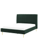 Beliani Doppelbett MARVILLE in Grün/Gold - (W) 162 x (H) 124 x (L) 225 cm