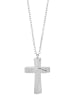 Adeliás Damen Halskette mit Anhänger – Kreuz aus Edelstahl in silber