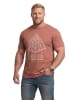 Men Plus Kurzarm T-Shirt in nussbraun