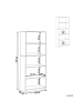 Beliani Bücherregal ZEHNA in Weiß - (W) 80 x (H) 197 x (L) 40 cm