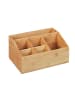 relaxdays Schreibtisch Organizer Bambus