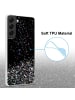 cadorabo Hülle für Samsung Galaxy S22 PLUS Glitter in Schwarz mit Glitter