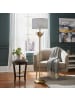 relaxdays Stehlampe in Weiß/ Gold - (H)152,5 x Ø33 cm