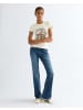 Wrangler T-Shirt Shrunken Band in Egret