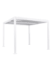 Beliani Garten-Pergola FORNOLI in Weiß - (W) 296 x (H) 225 x (L) 296 cm
