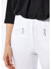 GOLDNER 7/8-Bengalinhose Stretchhose LOUISA, dehnbar & mit Taschen in weiß