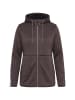 Ulla Popken Sweatjacke in dunkles taupe