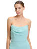 Vera Mont Abendkleid mit Wasserfallausschnitt in Bright Jade