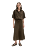 Marc O'Polo Kurzarm-Crinkle-Bluse relaxed in Dark Brown