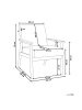 Beliani Sessel ESRUM in Weiß/Braun - (W) 62 x (H) 79 x (L) 80 cm