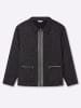 sheego Shirtjacke in schwarz-gemustert