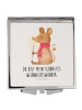 Mr. & Mrs. Panda Kosmetikspiegel Maus Weihnachten mit Spruch in Weiß