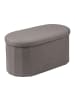 relaxdays Sitzbank in Dunkelgrau - (B)76 x (H)38 x (T)38 cm