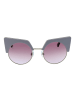 Web Frauen Sonnenbrille Rund Silber