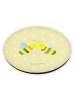 Mr. & Mrs. Panda Rund Magnet Biene Liebe ohne Spruch in Gelb Pastell