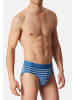 Schiesser Rio Slip / Unterhose 95/5 Cotton in Schwarz / blau
