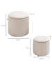 HOMCOM Sitzhocker-Set in Cremeweiß 40L x 40B x 41H cm