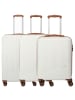 travelite Bali - 4-Rollen Trolley Set 3tlg. (weiß/cognac) in weiÃŸ/cognac