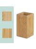 relaxdays 4 x Zahnputzbecher in Natur - (H)11,5 cm