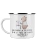 Mr. & Mrs. Panda Emaille Tasse Bester Tierarzt mit Spruch in Weiß