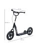 HOMCOM Kinderscooter in Schwarz 120L x 52B x 80H cm