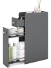 COSTWAY Nischenschrank mit Schublade & Rollen 18 x 40 x 70 cm in Grau