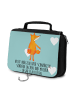 Mr. & Mrs. Panda Kosmetiktasche Fuchs Laterne mit Spruch in Türkis Pastell