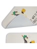 Mr. & Mrs. Panda Badteppich Pinguin Bier mit Spruch in Weiß
