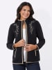 Sieh an! Fleece-Jacke in schwarz-sesam