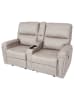 MCW 2er Kinosessel K17 mit Getränkehalter, Stoff/Textil hellgrau