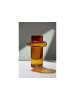 Lyngby Glas Vase Tube in Amber