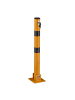 relaxdays Absperrpfosten in Gelb/ Schwarz - (B)15 x (H)65 x (T)13 cm